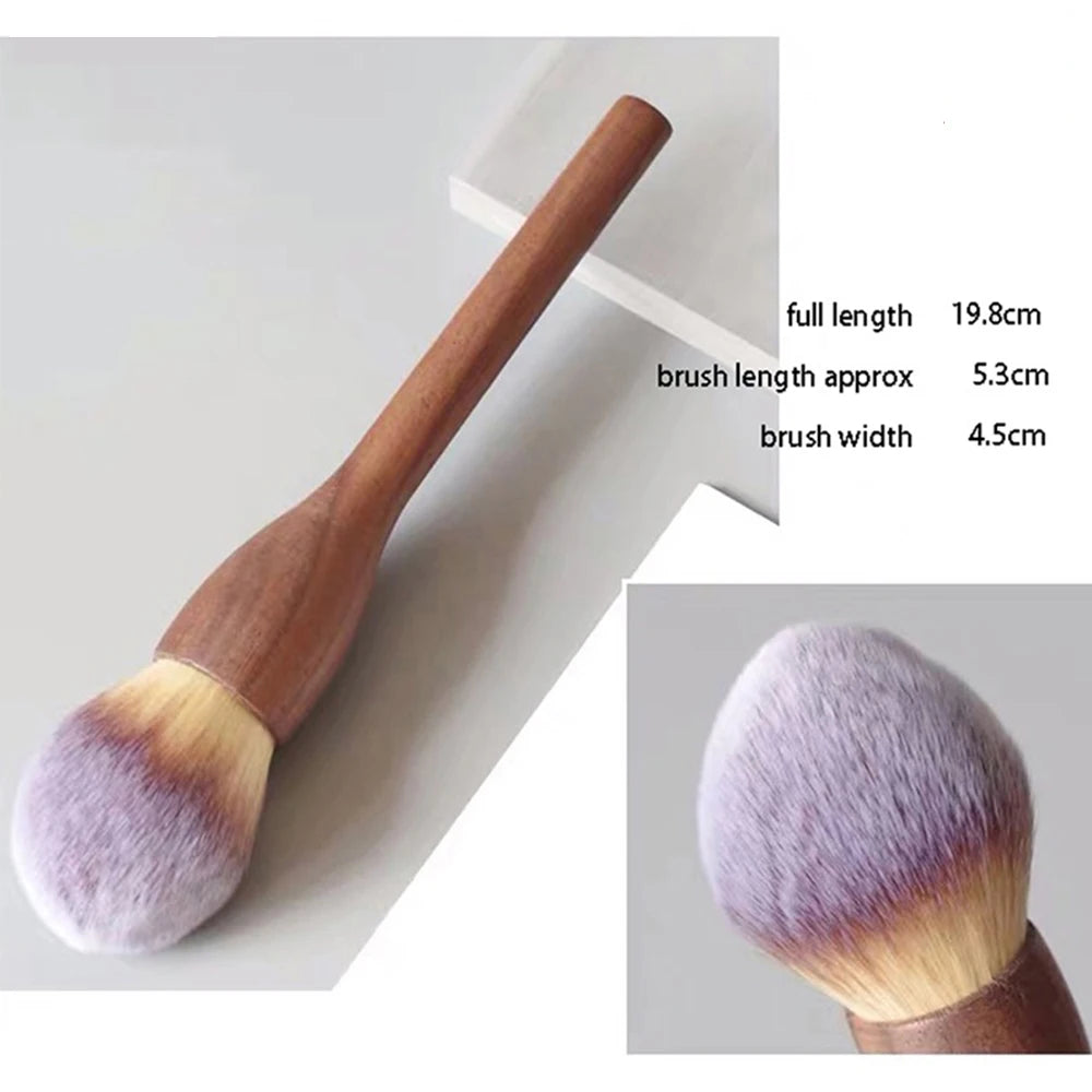 New Makeup Brush Handle Makeup Brush Super Soft Make Up Tool Blush Brush Retro High Quality Walnut Loose Brush Blush Brush