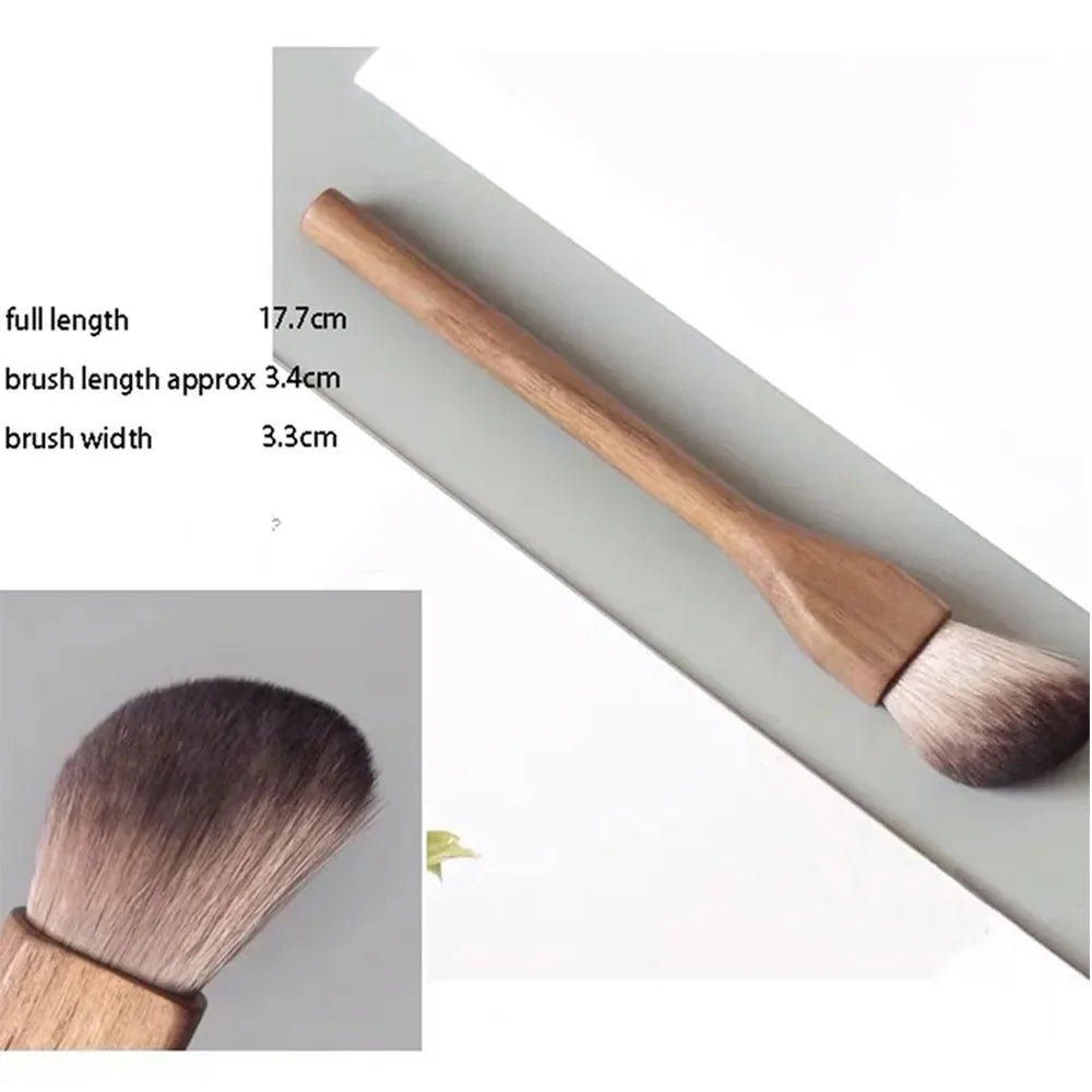 New Makeup Brush Handle Makeup Brush Super Soft Make Up Tool Blush Brush Retro High Quality Walnut Loose Brush Blush Brush
