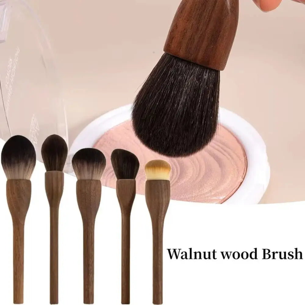 New Makeup Brush Handle Makeup Brush Super Soft Make Up Tool Blush Brush Retro High Quality Walnut Loose Brush Blush Brush