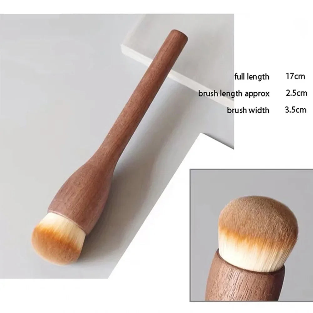 New Makeup Brush Handle Makeup Brush Super Soft Make Up Tool Blush Brush Retro High Quality Walnut Loose Brush Blush Brush