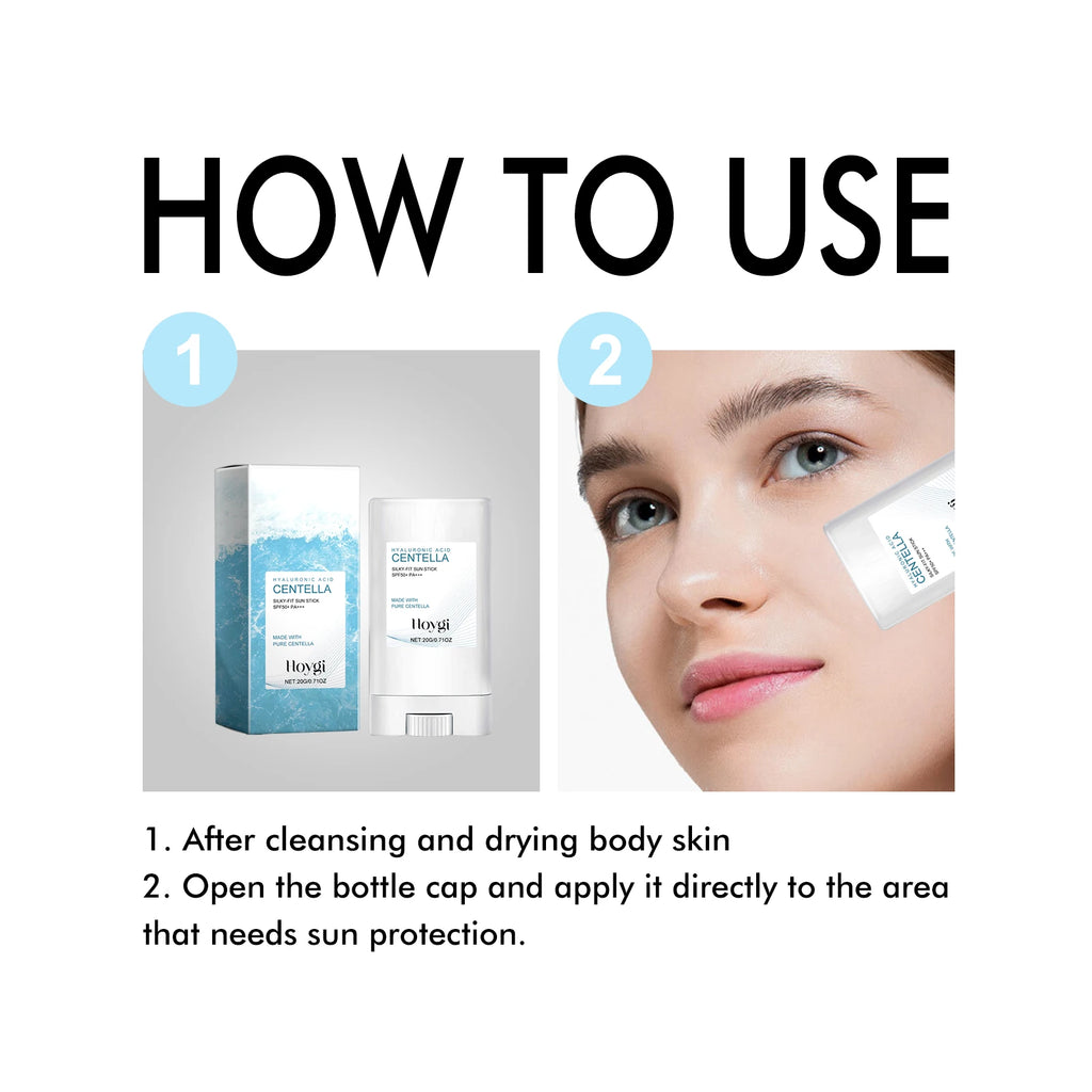 SFP50+ Hyaluronic Acid Suncream Lightweight No White Invisible Sun Stick With Centella Lasting Hydrating Sun Stress Protect