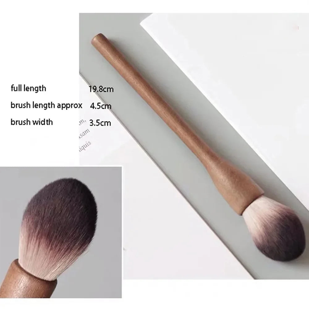New Makeup Brush Handle Makeup Brush Super Soft Make Up Tool Blush Brush Retro High Quality Walnut Loose Brush Blush Brush