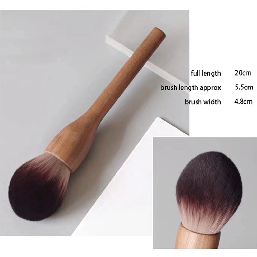 New Makeup Brush Handle Makeup Brush Super Soft Make Up Tool Blush Brush Retro High Quality Walnut Loose Brush Blush Brush